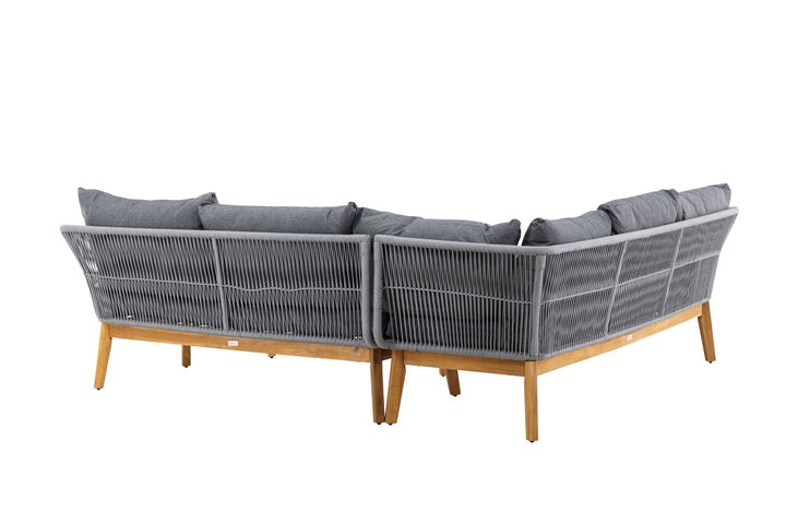 Venture Home Chania Corner sofa - Grey/Acacia