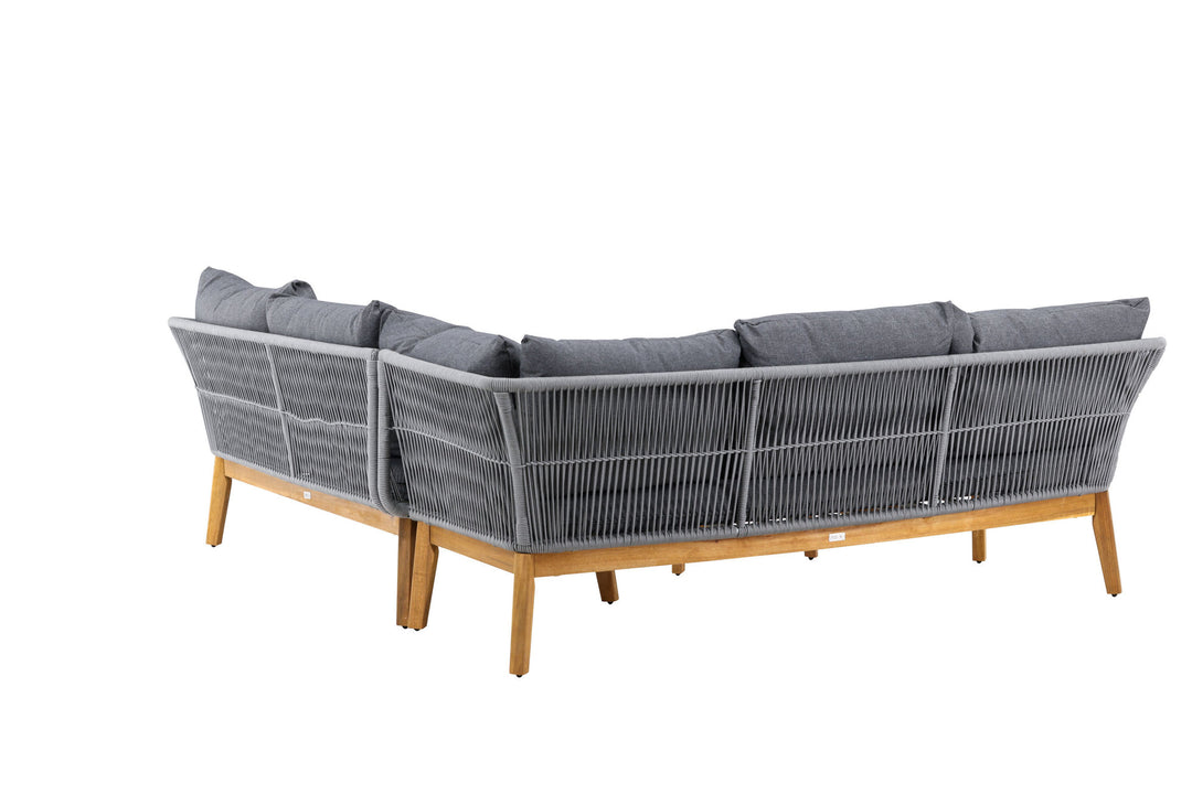 Venture Home Chania Corner sofa - Grey/Acacia