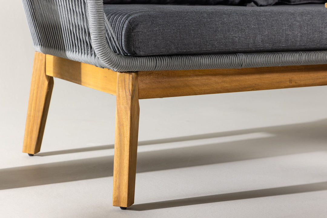 Venture Home Chania Corner sofa - Grey/Acacia