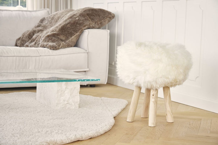 WARM & COMFY Cover til barstol/skammel | Langhåret | New Zealand | D35 cm