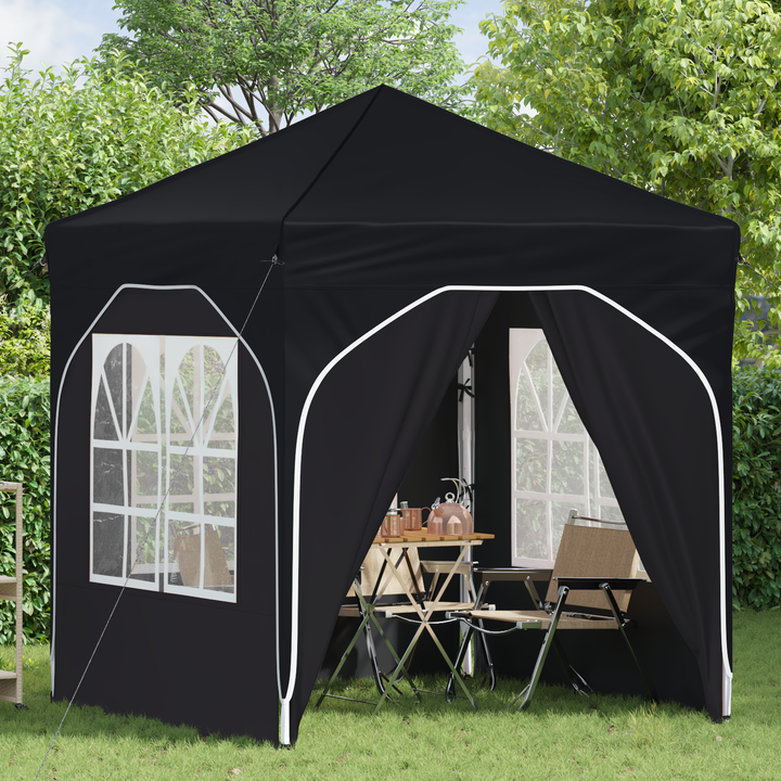 Pop-up Festtelt 192 x 192 x 245 cm Antracit
