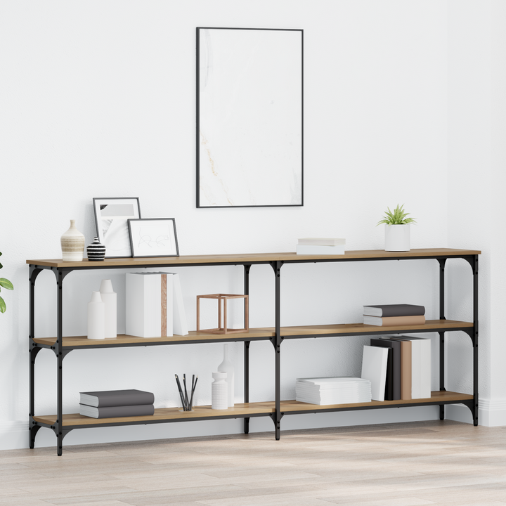 Konsolbord artisan eg 200 x 29 x 75 cm Samlet træ og metal