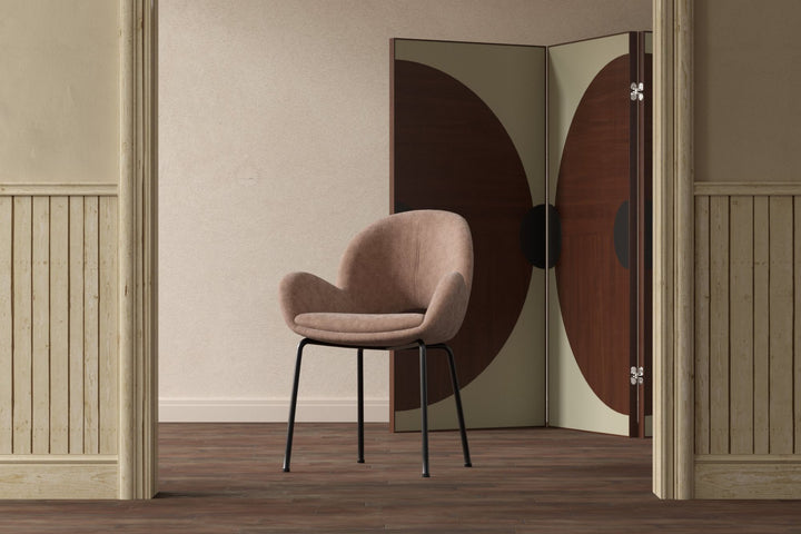 Venture Home Florensa Dining Chair - 2-pack - Black / Brown Velvet