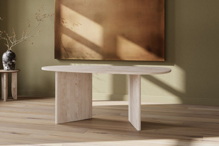 Venture Home Grönvik Oval Dining Table - Nature MDF 3D-paper