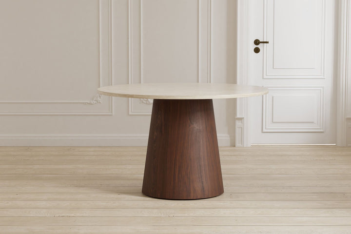 Venture Home Lanzo Dining Table - Mocca / Travertinelook - MDF w 3d-paper