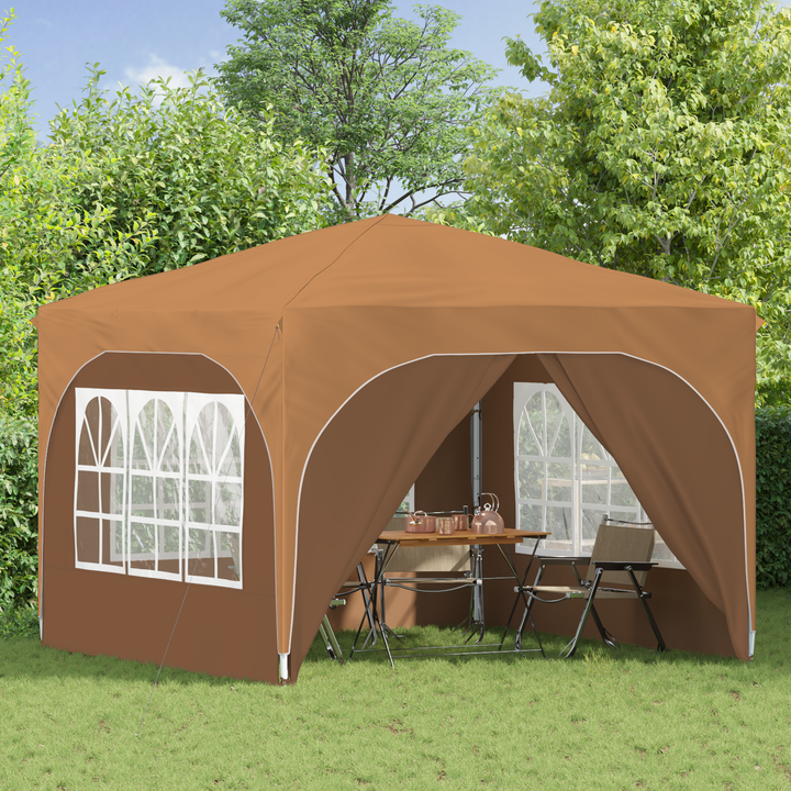Pop-up Festtelt 290 x 290 x 245 cm Beige