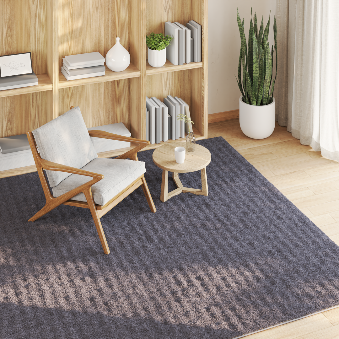 Områdetæpper Firkantet SIROLO Antracit 200 x 200 cm Polyester