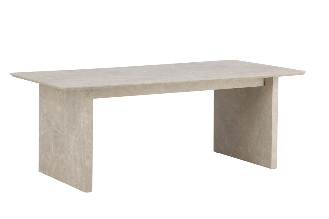 Venture Home Vail spisebord 100x200 cm - Beige marmorlook /