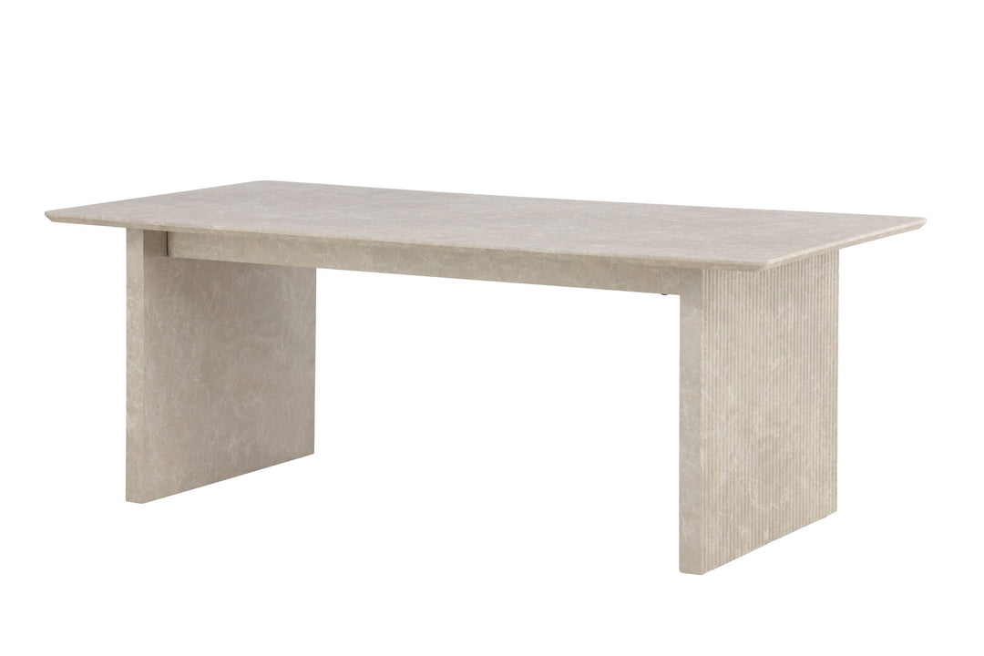 Venture Home Vail spisebord 100x200 cm - Beige marmorlook /