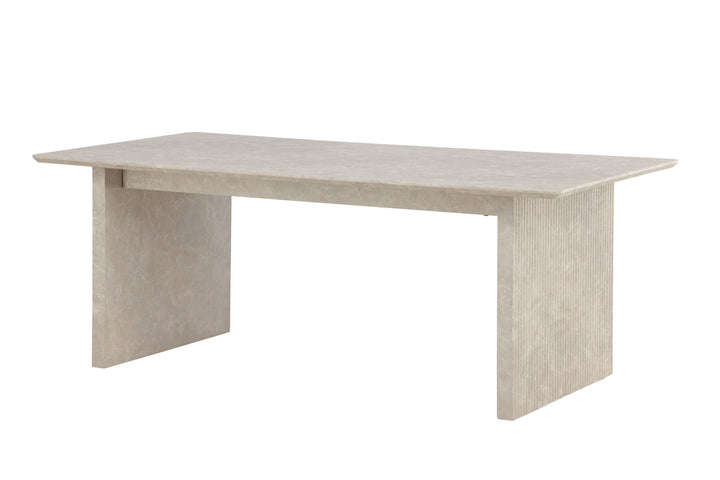 Venture Home Vail spisebord 100x200 cm - Beige marmorlook /