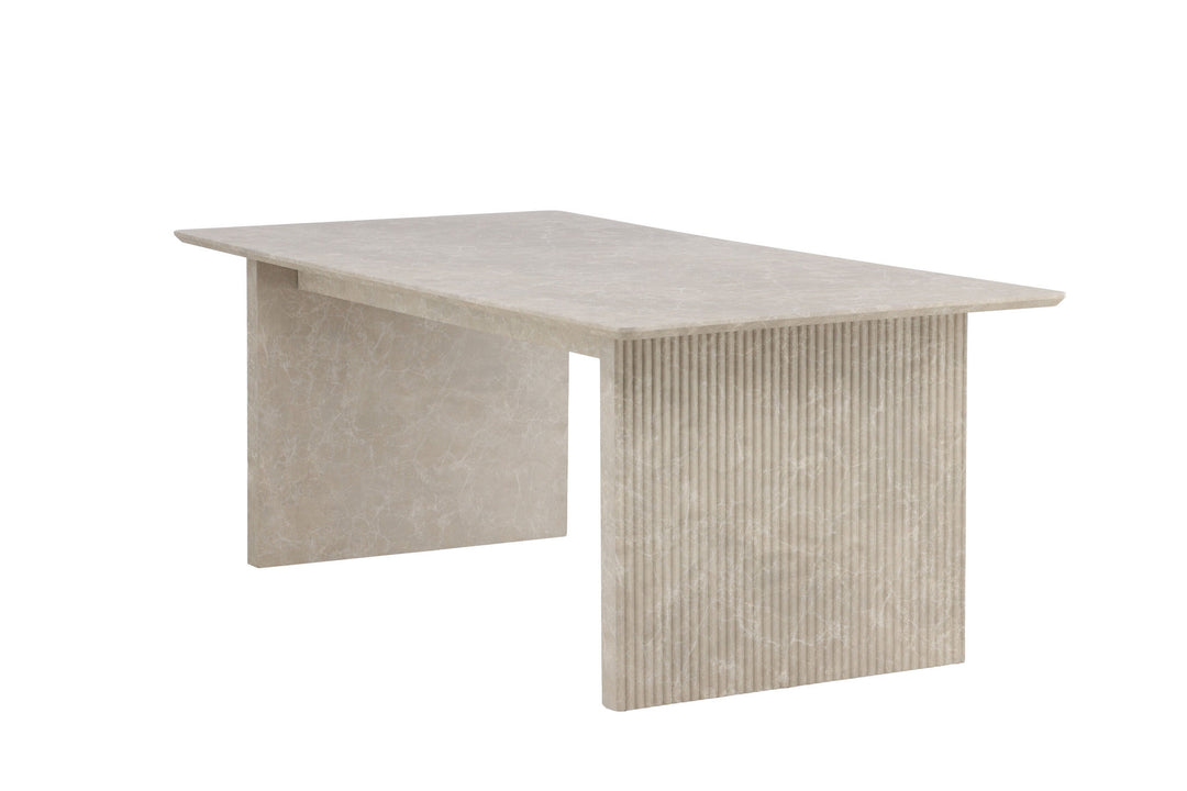 Venture Home Vail spisebord 100x200 cm - Beige marmorlook /