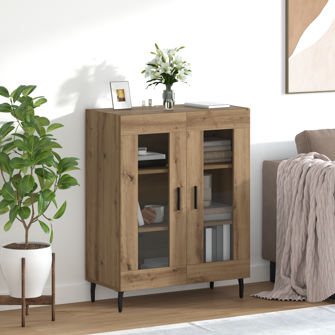 Sideboard Artisan Egetræ 69,5 x 34 x 90 cm Konstrueret træ