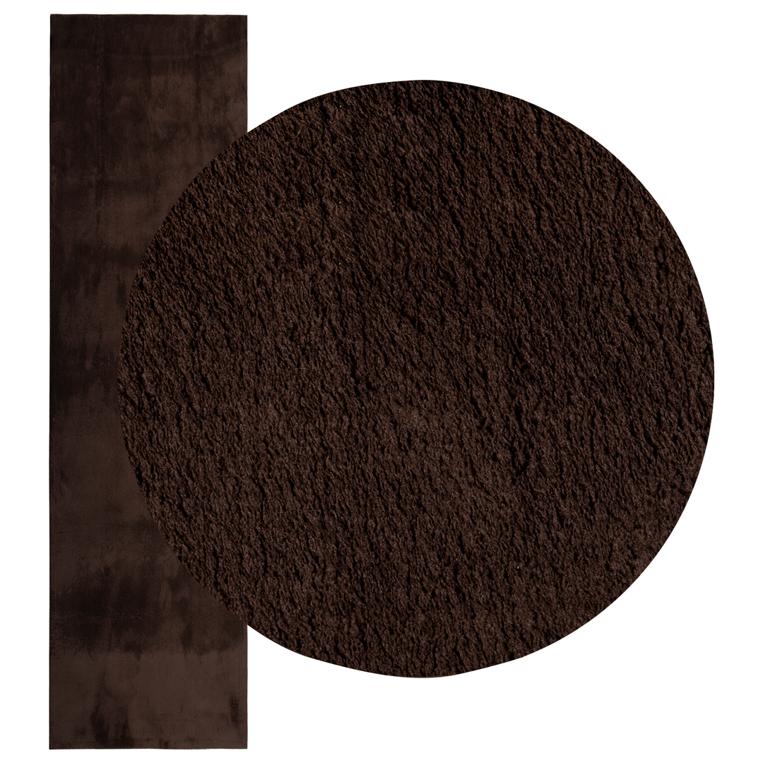 Medium luv blød og vaskbar tæppe HUARTE Brun 750 x 80 cm