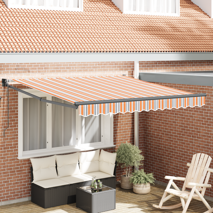 Udtrækkelig markise Flerfarvet 300 x 250 cm Polyester og metal