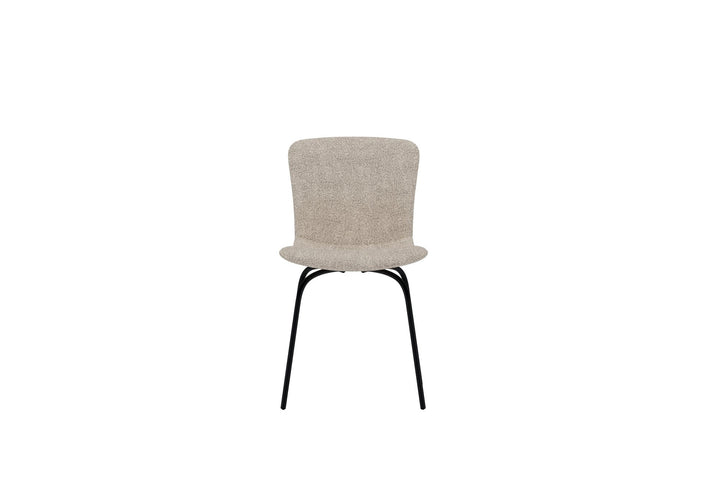 Venture Home Linus Spisebordsstol - 2-pak - Sort / Beige Bouclé