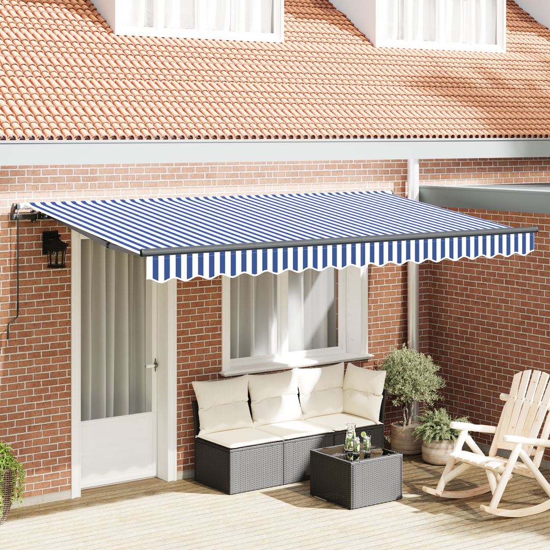 Utrækkelig Markise Blå 350 x 200 cm Stof