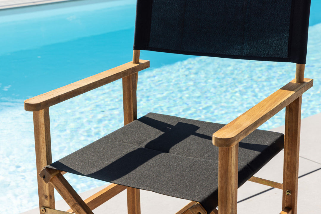 Venture Home Marion - Editors Chair 2-pack - Nature / Black - Acacia -