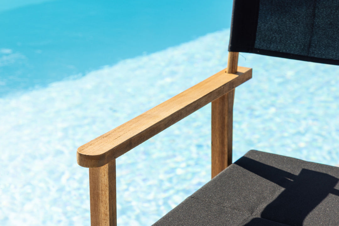 Venture Home Marion - Editors Chair 2-pack - Nature / Black - Acacia -