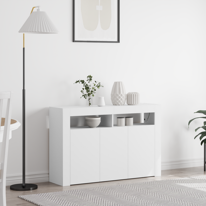 Sideboard Hvid 116 x 30 x 75 cm Konstrueret træ