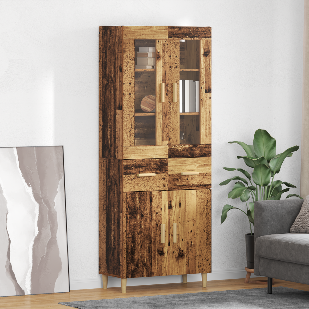 Highboard Gammelt træ 69,5 x 34 x 180 cm Konstrueret træ