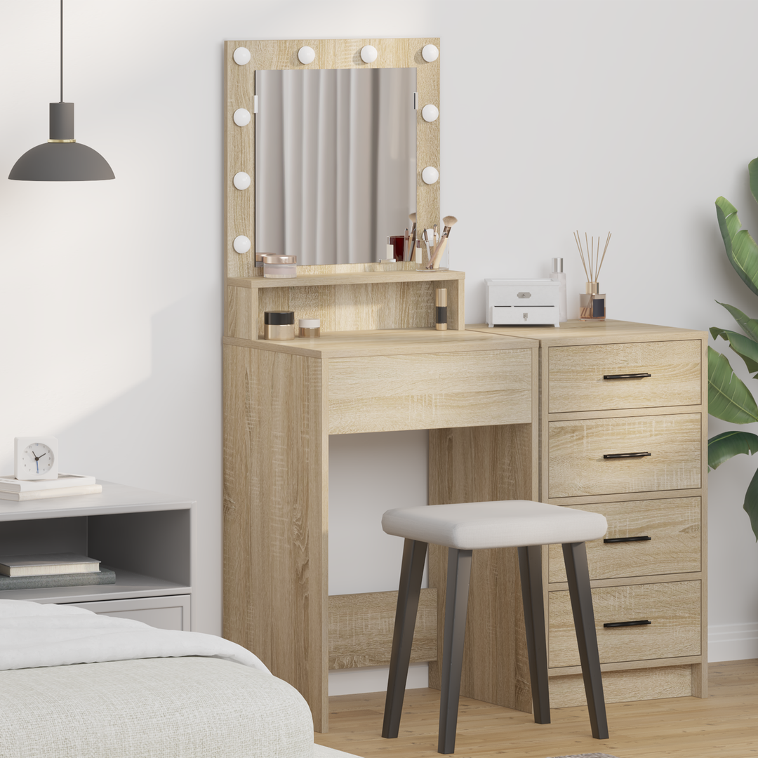 Klædeskab med hylde Sonoma eg 50 x 41 x 135 cm Konstrueret træ