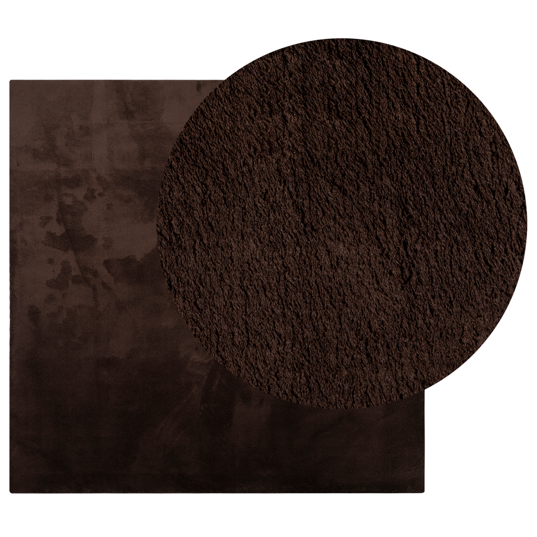 Medium luv blød og vaskbar tæppe HUARTE Brun 160 x 160 cm