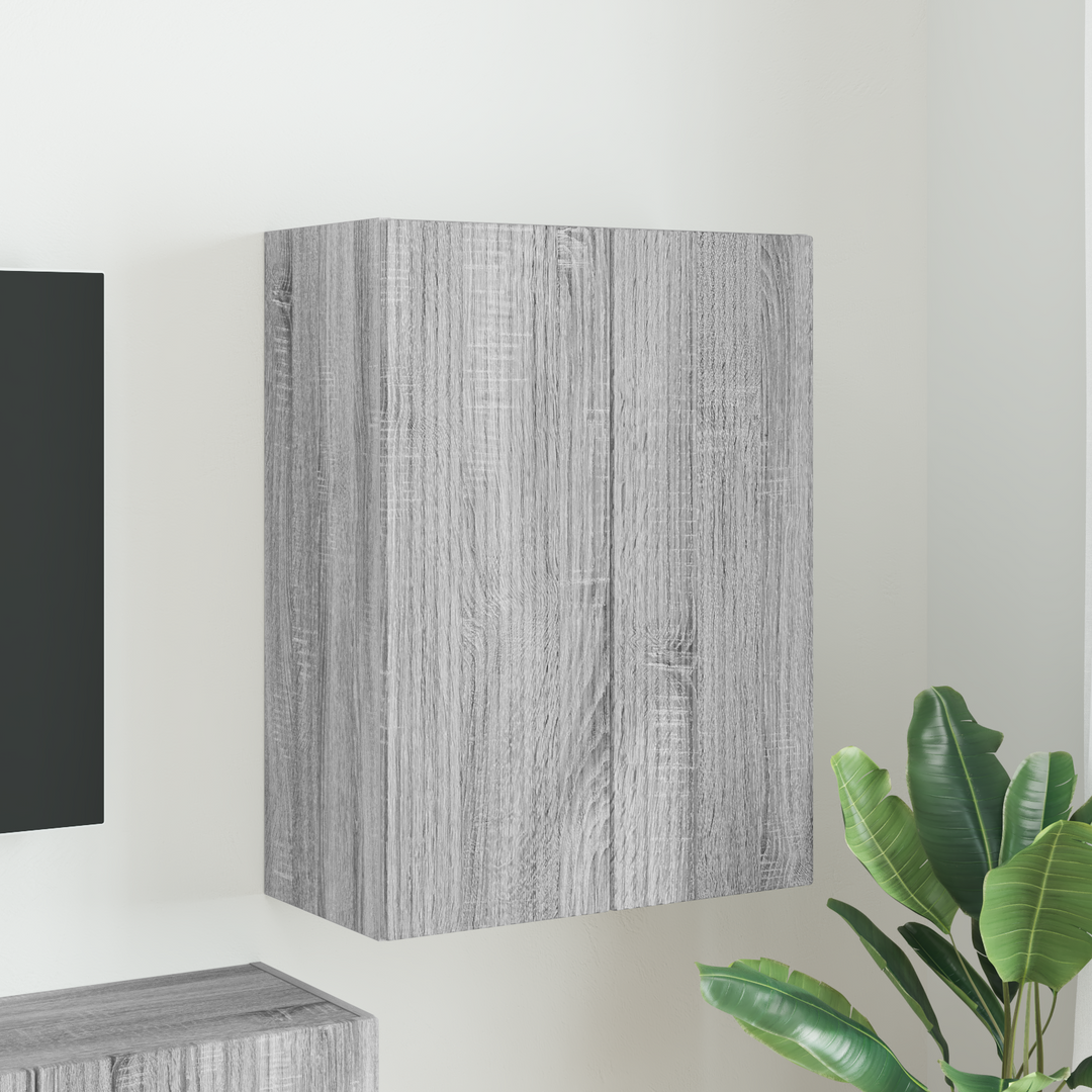 TV vægskab Grå Sonoma 59,5 x 31 x 80 cm Konstrueret træ