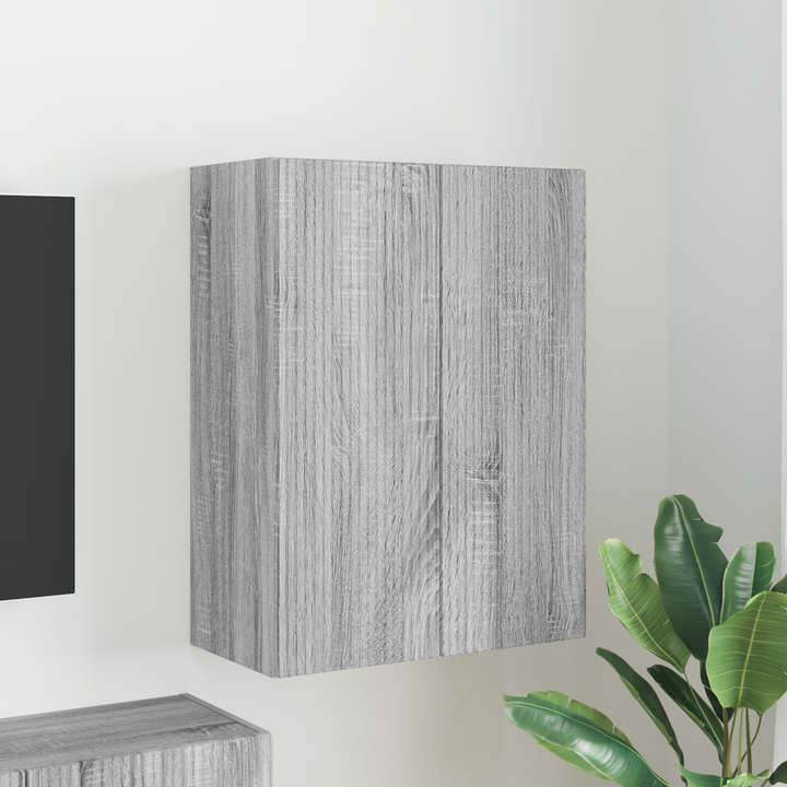 TV vægskab Grå Sonoma 59,5 x 31 x 80 cm Konstrueret træ