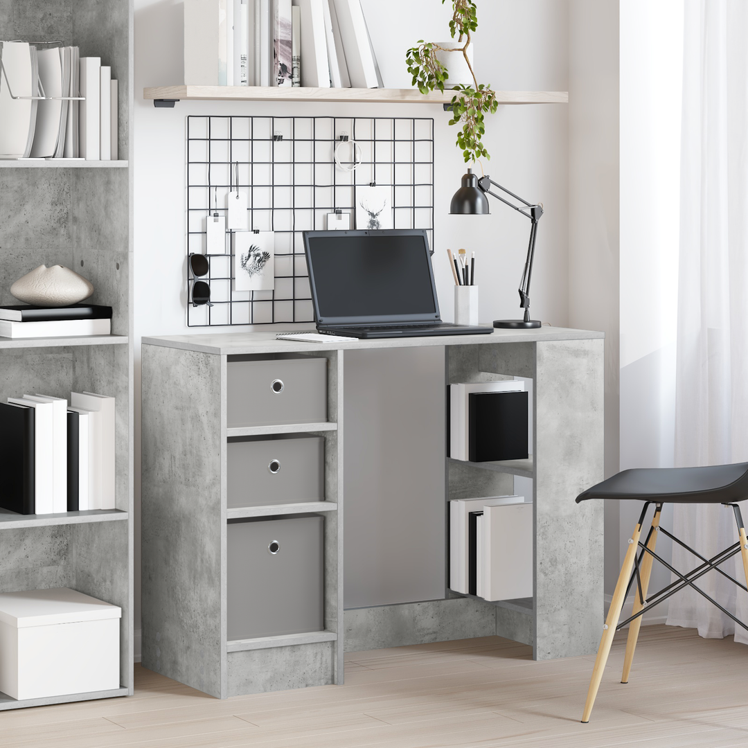 Bord med skuffe Beton Grå 100 x 40 x 75 cm Konstrueret træ