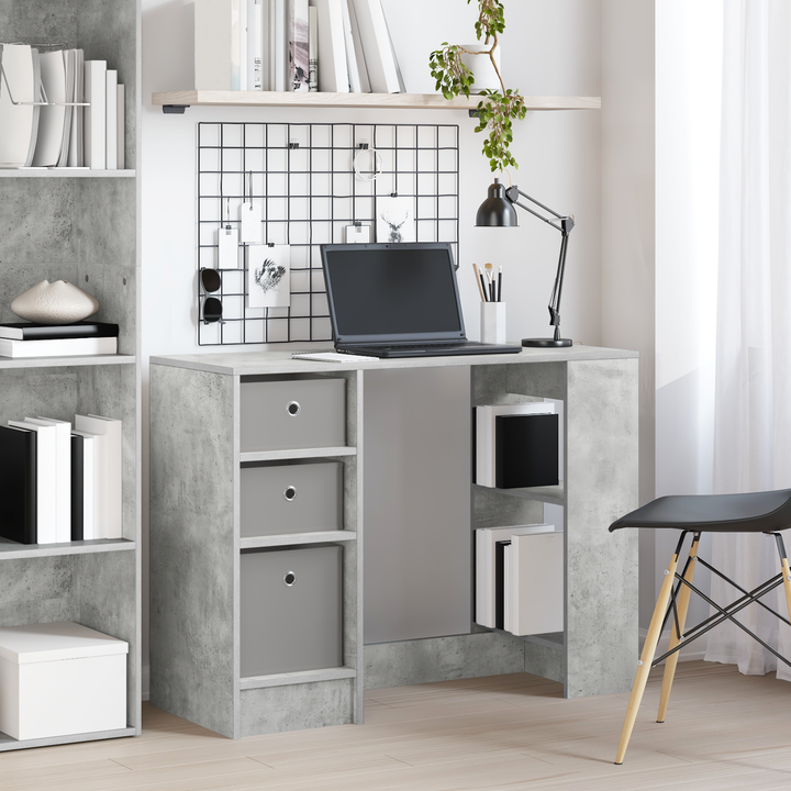 Bord med skuffe Beton Grå 100 x 40 x 75 cm Konstrueret træ