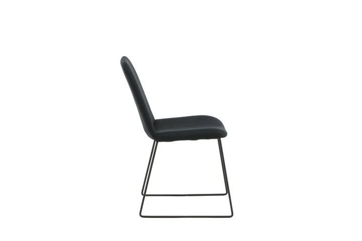 Venture Home Muce Dining Chair - Black Legs - Black Fabric