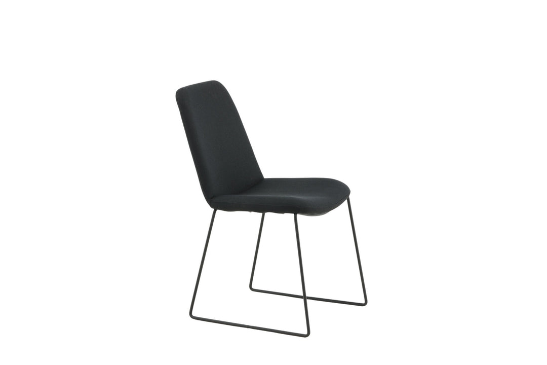 Venture Home Muce Dining Chair - Black Legs - Black Fabric