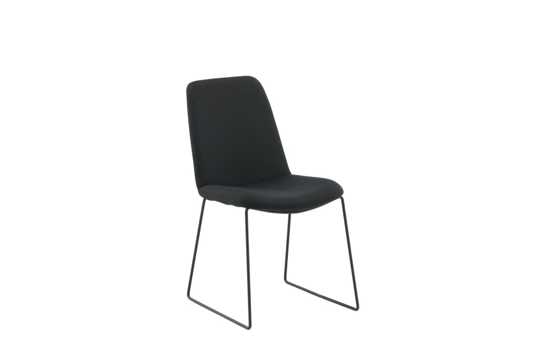 Venture Home Muce Dining Chair - Black Legs - Black Fabric