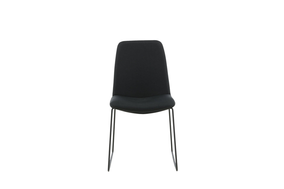 Venture Home Muce Dining Chair - Black Legs - Black Fabric