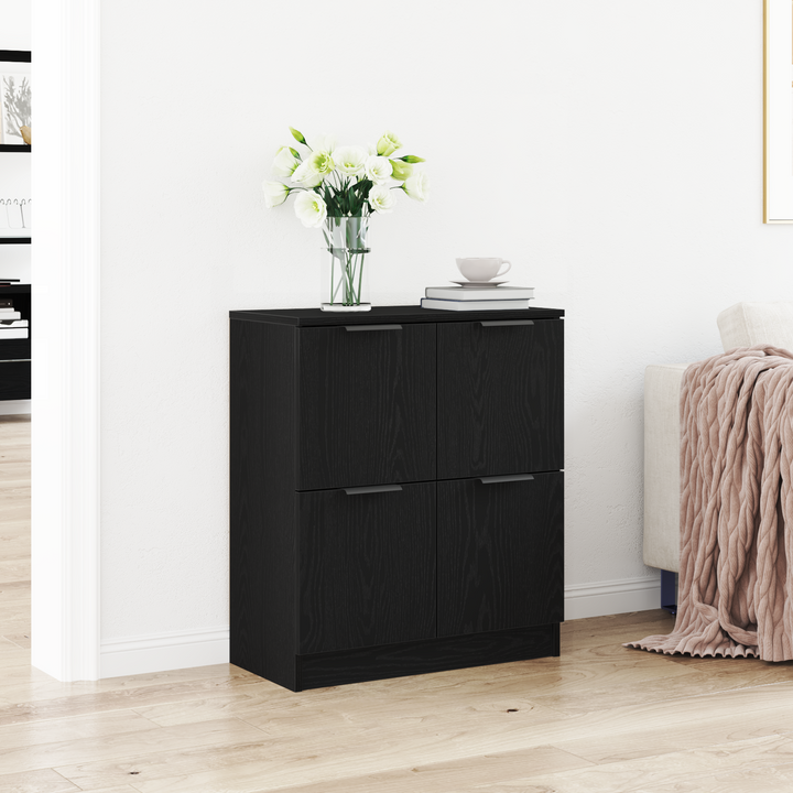 Sideboard Sort eg 60 x 30 x 70 cm Konstrueret træ