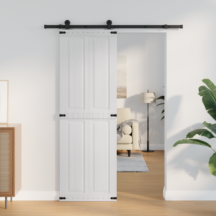 Ladedør Corona Hvid 70 x 210 cm Massivt fyrretræ