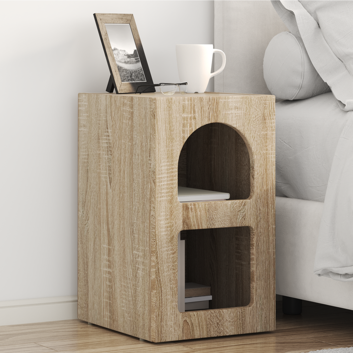 Sengebord ELST 2 stk. Sonoma eg 29,5 x 33,5 x 50 cm