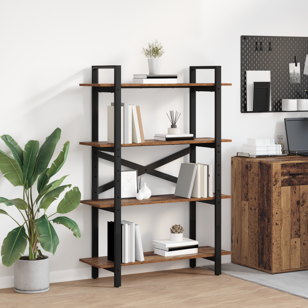 Bogreol Gammelt træ 100 x 33,5 x 140 cm Konstrueret træ