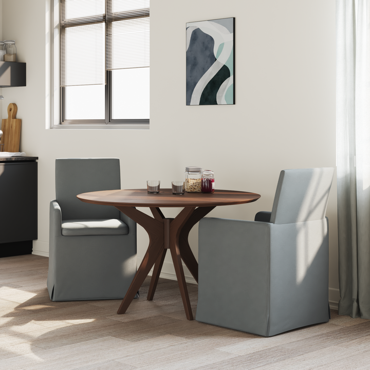 Spisestole 2 pcs Mørkegrå 57 x 67 x 95 cm Stof