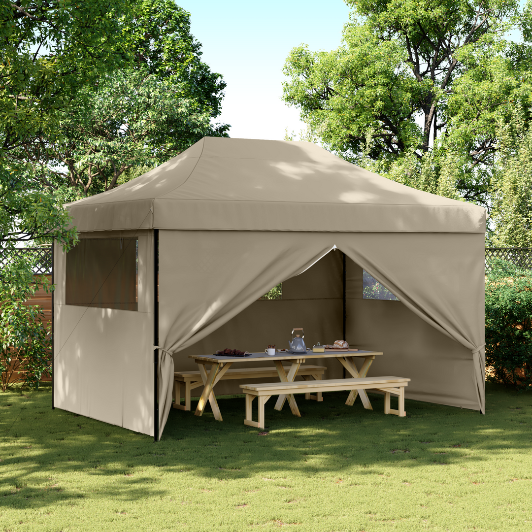 Party Tent Gråbrun 279 x 410 x 315 cm Oxford stof