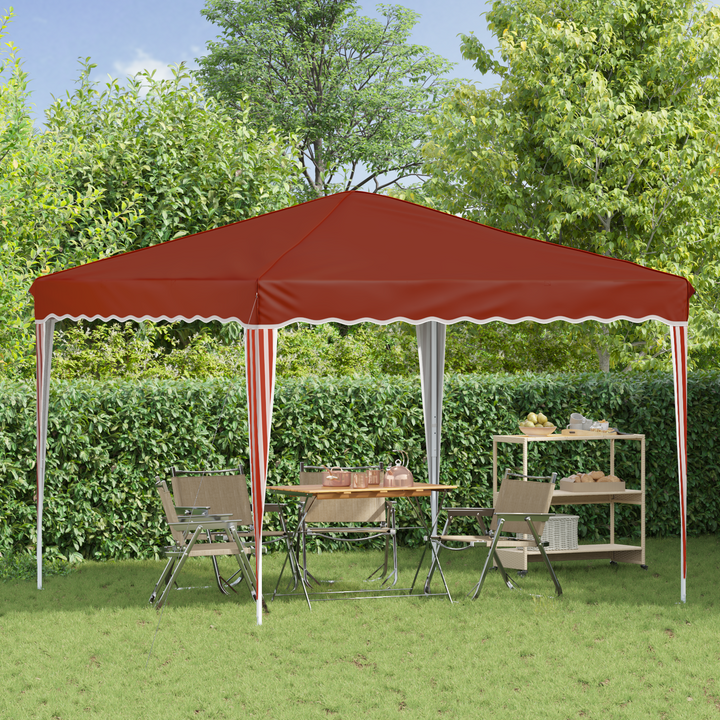 Pop-up Festtelt 288 x 288 x 245 cm Terrakotta Oxford stof