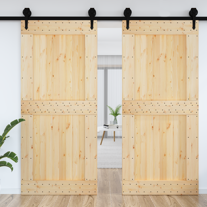 Dør NARVIK Naturfarvet 100 x 210 cm Massivt Fyrretræ