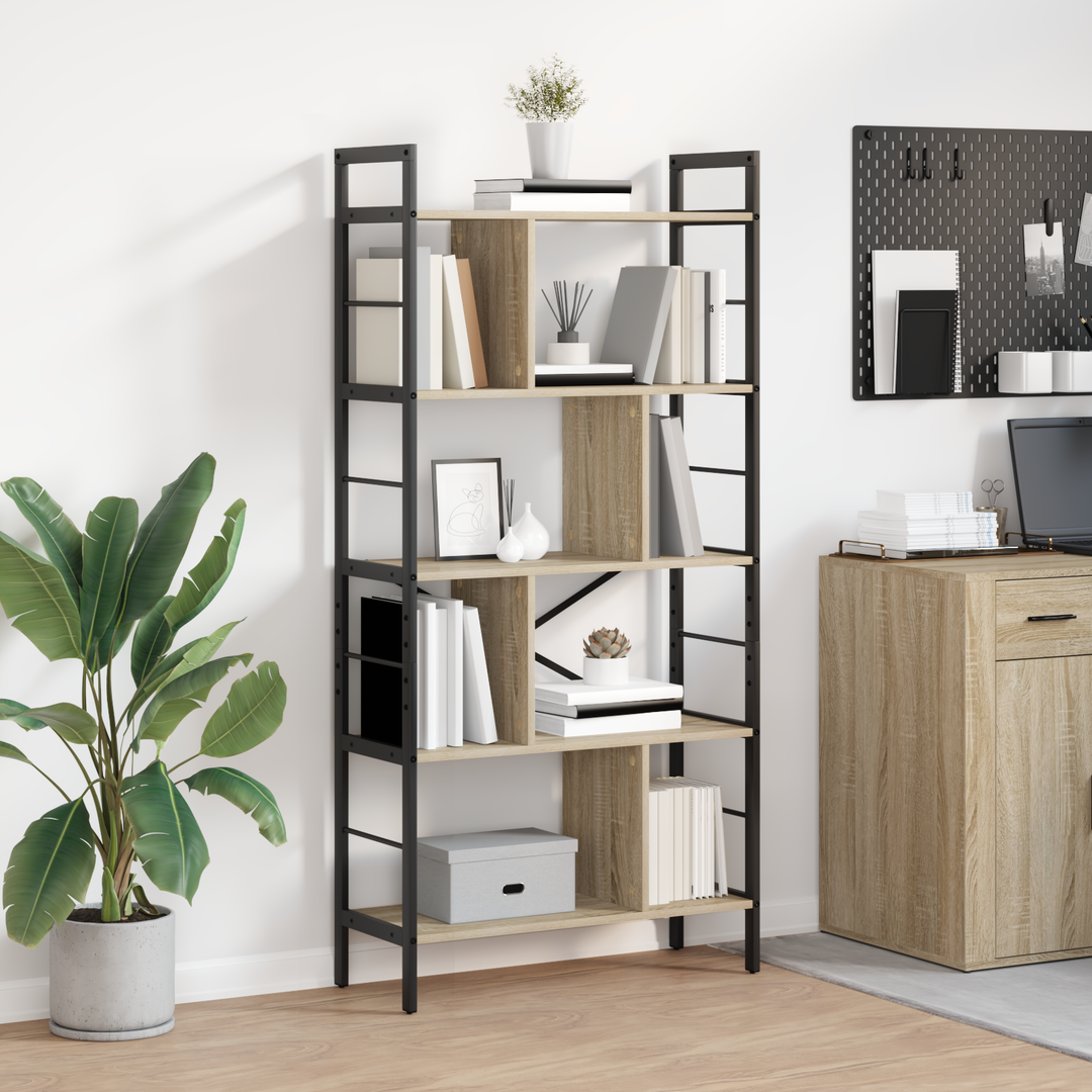 Bogreol Sonoma eg 75 x 30 x 156 cm Konstrueret træ