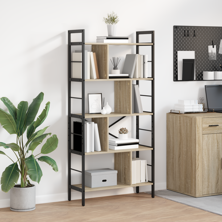 Bogreol Sonoma eg 75 x 30 x 156 cm Konstrueret træ