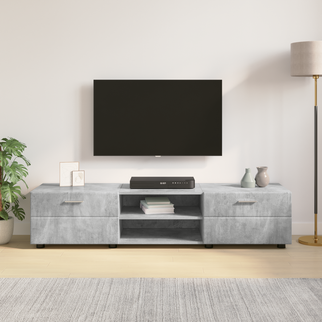 Træskab Høj gloss hvid 150 x 39 x 30 cm Konstrueret træ