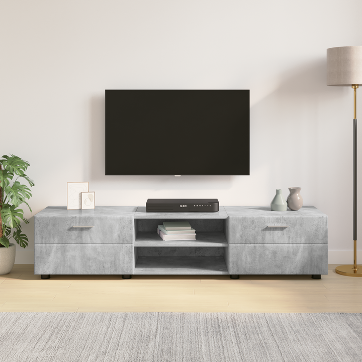 Træskab Høj gloss hvid 150 x 39 x 30 cm Konstrueret træ