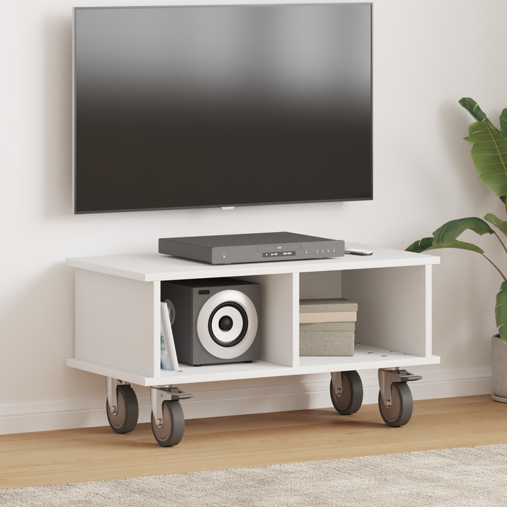 TV-bord Hvid 68,5 x 35 x 35 cm Konstrueret træ