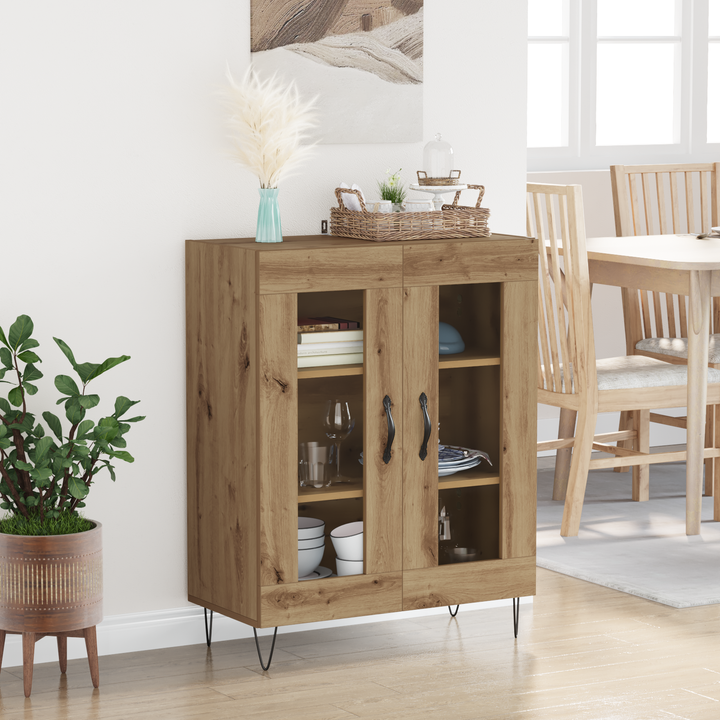 Sideboard Artisan Egetræ 69,5 x 34 x 90 cm Konstrueret træ