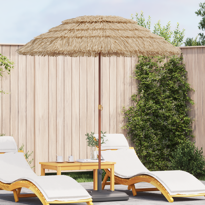 Strand Parasol Naturfarvet 160 x 160 x 196 cm Polyester og Stål