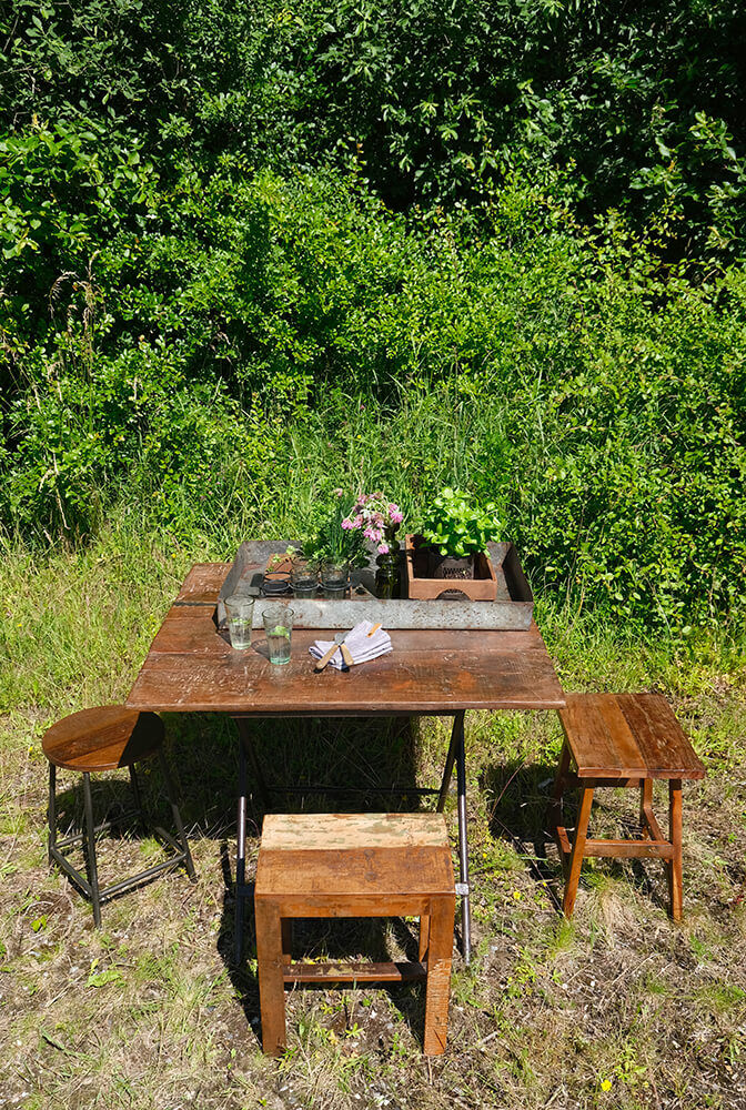 Trademark Living Umut skammel af genbrugstræ